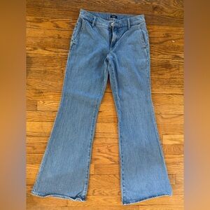 Express Light Blue 70s Flare Mid Rise Size 4R Jeans
